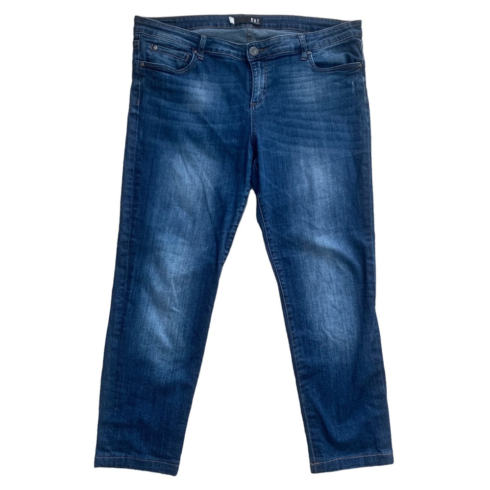 Kut From The Kloth Catherine Boyfriend Denim Blue Jeans Plus Size 16